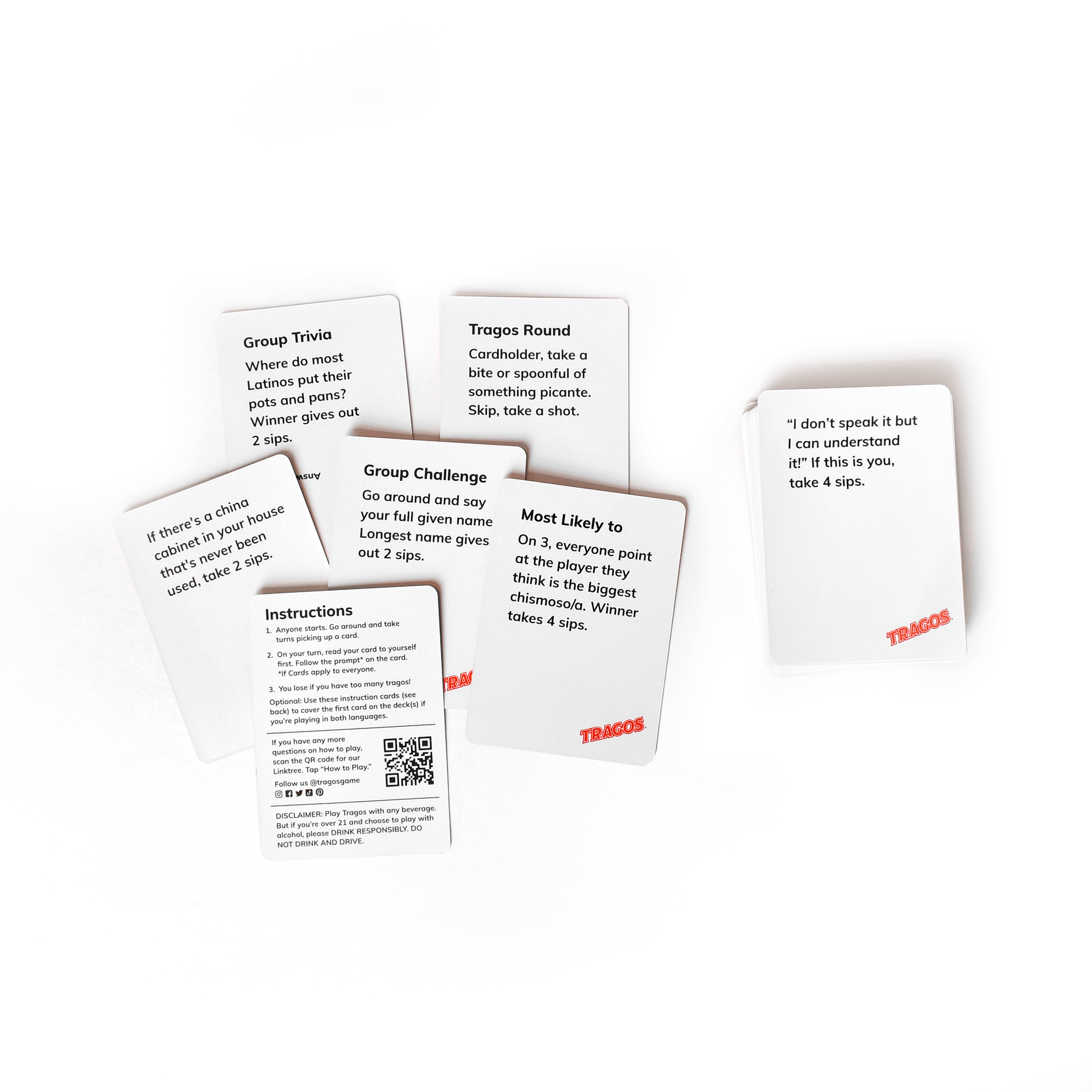 Tragos Drinking Card Game - Made by Latinos, mostly for Latinos.