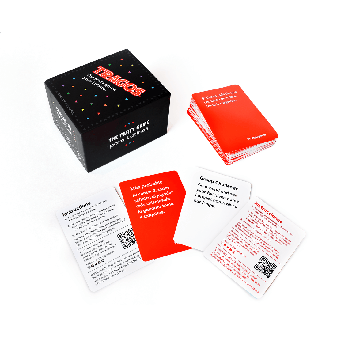 Tragos Drinking Card Game - Made by Latinos, mostly for Latinos.